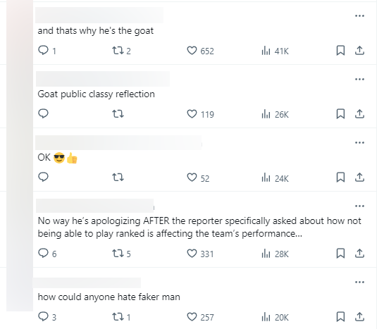 Khán giả thi nhau khen ngợi Faker