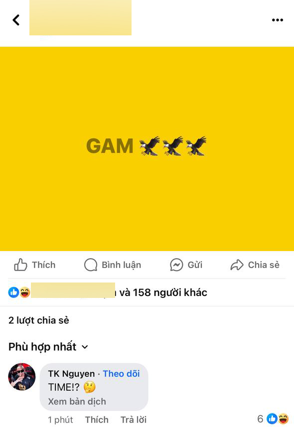 Một bài đăng đầy ẩn ý về GAM được chính CEO TK Nguyen vào tương tác