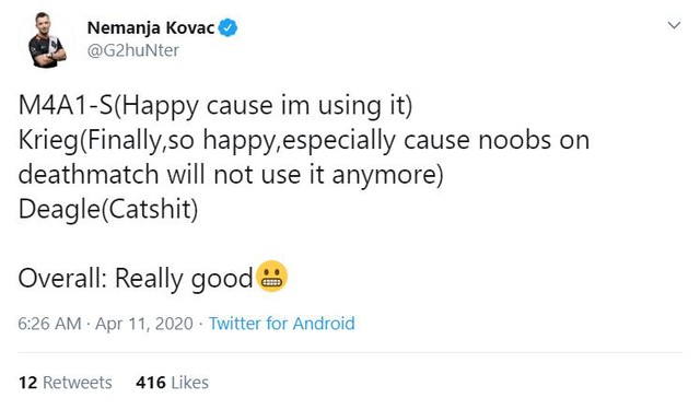 Các game thủ chuyên nghiệp nói gì về bản cập nhật mới nhất của CS:GO? - Ảnh 6. Các game thủ chuyên nghiệp nói gì về bản cập nhật mới nhất của CS:GO? - Ảnh 6.