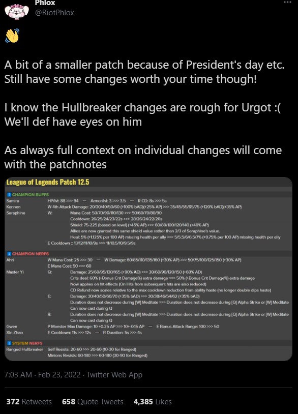 Bị game thủ từ nghiệp dư tới chuyên nghiệp chỉ trích, Riot cuối cùng cũng chịu nerf Búa Tiến Công - Ảnh 2.