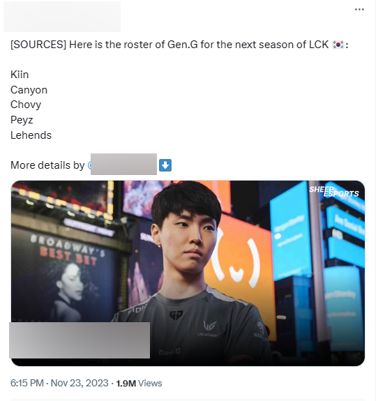 Đây là đội hình có thể xem là mạnh nhất mà Chovy từng được thi đấu cùng nếu anh ở lại Gen.G