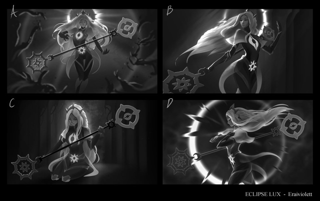 Nửa năm rồi chưa có skin mới, con cưng Lux lại được thiết kế riêng skin Nhật Thực - Nguyệt Thực chất lừ - Ảnh 2. Nửa năm rồi chưa có skin mới, con cưng Lux lại được thiết kế riêng skin Nhật Thực - Nguyệt Thực chất lừ - Ảnh 2.