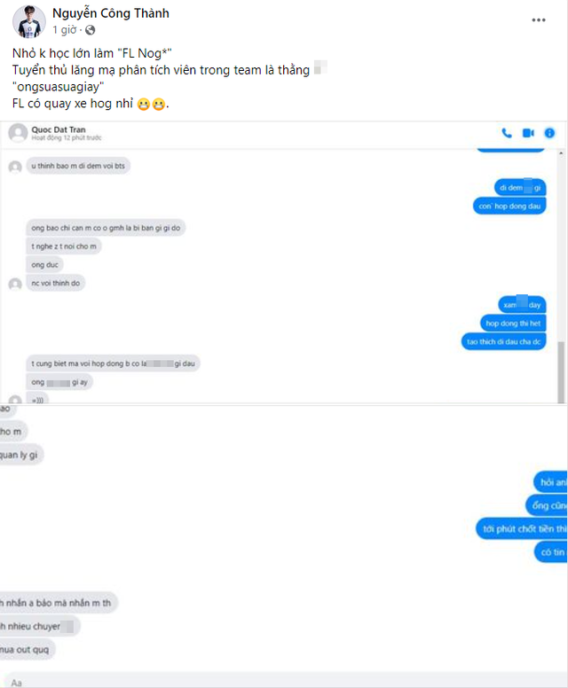 Biến căng: Tuyển thủ FL bị tố xúc phạm thành viên BHL, nghi vấn 1 HLV team A chỉ tuyển thủ cách phá đội - Ảnh 1.